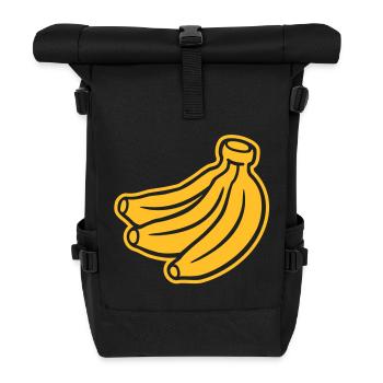 Lustiges Banana Shirt | Geek & Nerd Motiv - Rolltop Rucksack - Schwarz - Vorne