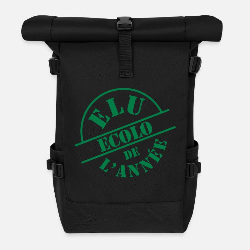 Ecolo # # # # - Roll Top Backpack - black
