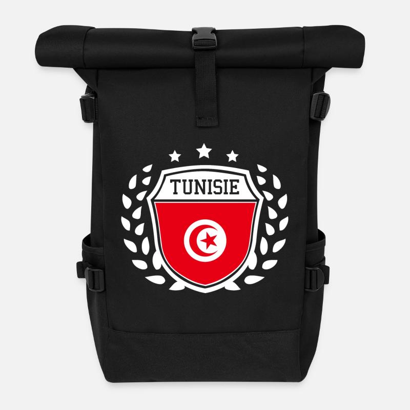 champions_tunisie - Roll Top Backpack - black