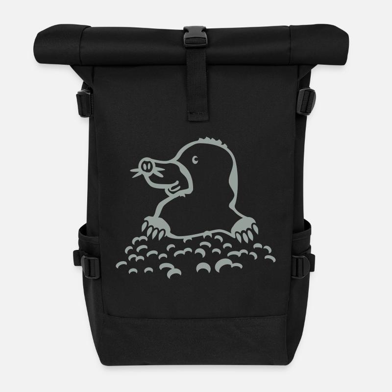 grain de beauté - Sac à dos roll top - noir