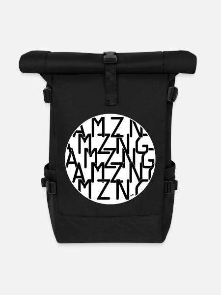 AMAZING - Roll Top Backpack - black