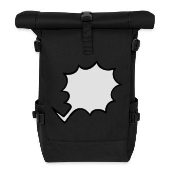 speech bubble - Roll Top Backpack - black - Front