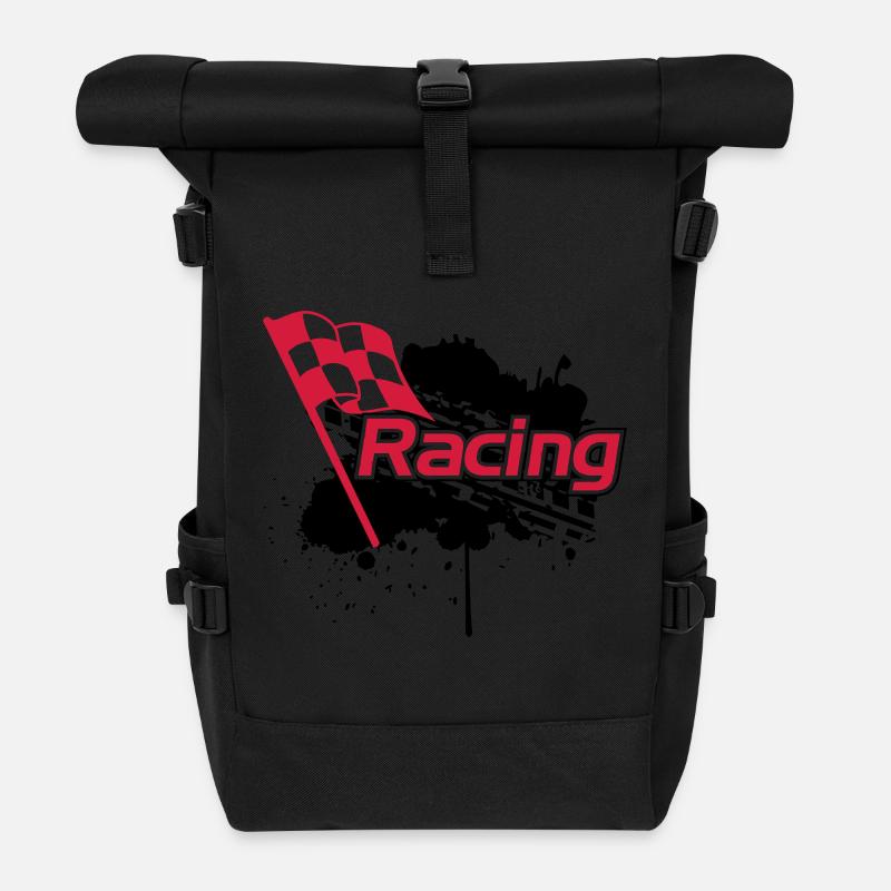 Racing - Rolltop Rucksack - Schwarz