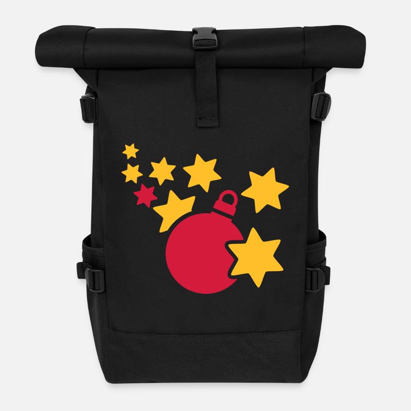 Weihnachten - Rolltop Rucksack - Schwarz