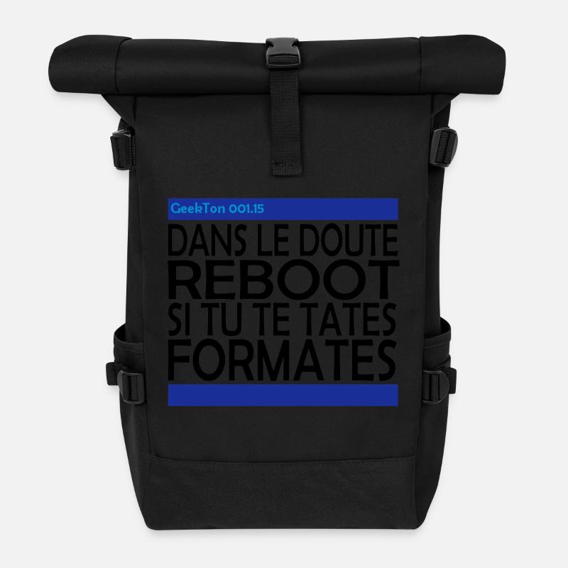 (15_doute_reboot) - Sac à dos roll top - noir