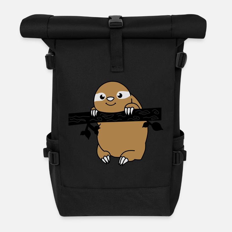 faultier_02 - Rolltop Rucksack - Schwarz