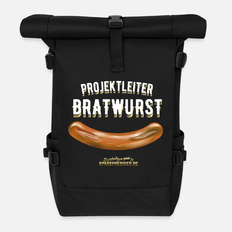 Projektleiter Bratwurst das Original Grill Design - Rolltop Rucksack - Schwarz