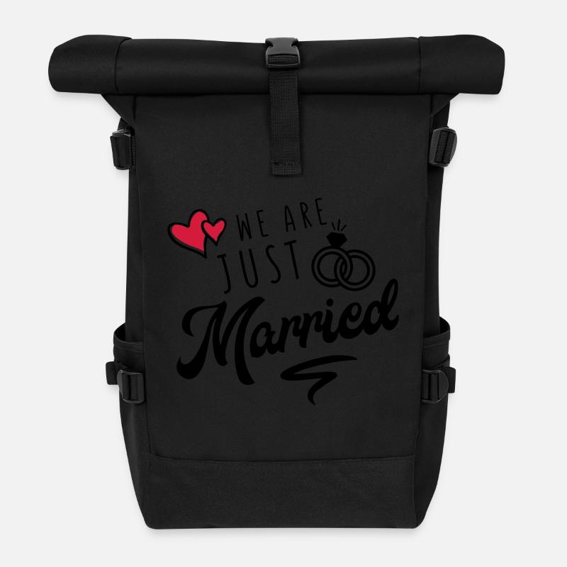we are just married - Rolltop Rucksack - Schwarz