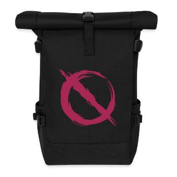 Verbot verboten Symbol - Rolltop Rucksack - Schwarz - Vorne