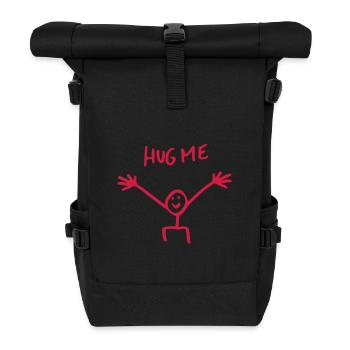 Hug Me Hug cadeau de bonhomme allumette - Sac à dos roll top - noir - Devant
