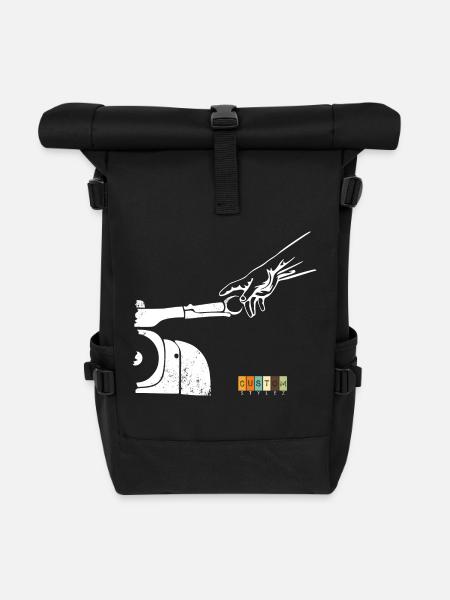 Schwalbefahrer - Simson Schwalbe DDR - Rolltop Rucksack - Schwarz