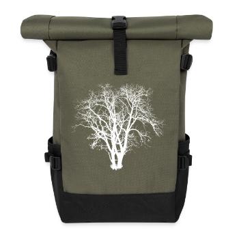 Arbre Silhuette - Sac à dos roll top - olive/noir - Devant
