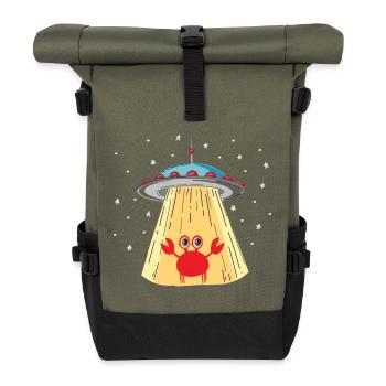 Visiteur de crabe extraterrestre - Sac à dos roll top - olive/noir - Devant