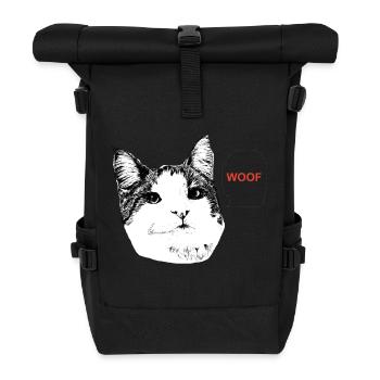 Katzen-Wuff - Rolltop Rucksack - Schwarz - Vorne