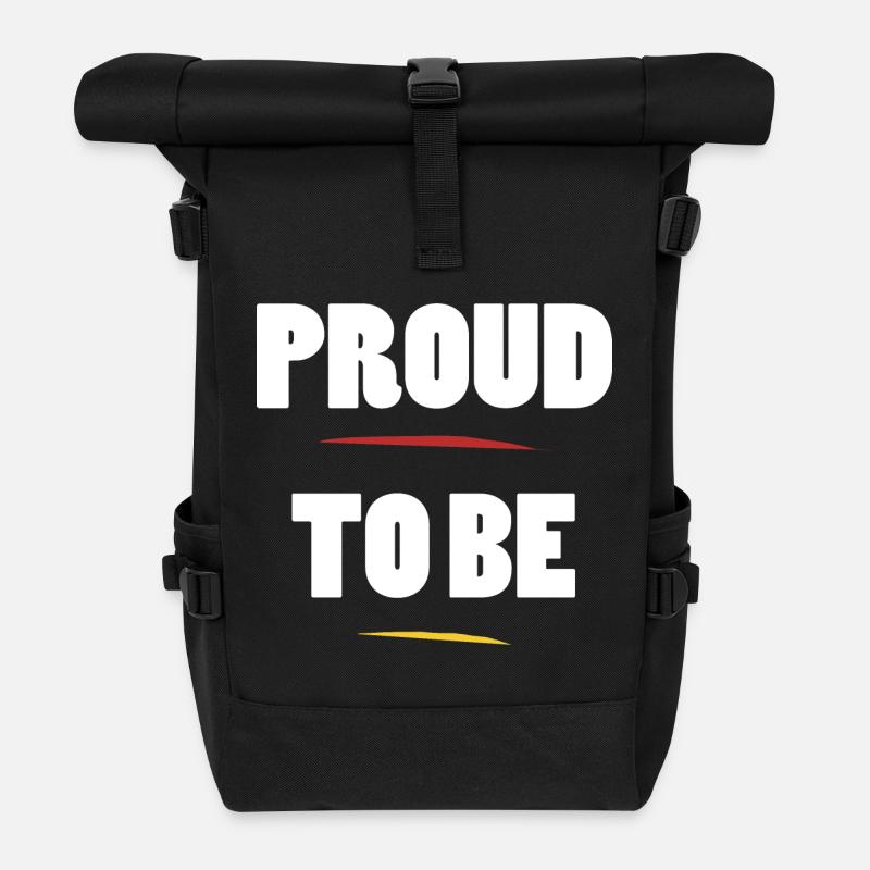 Proud to be ego quote - Roll Top Backpack - black