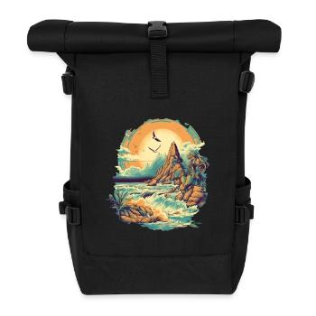 Plage - Sac à dos roll top - noir - Devant