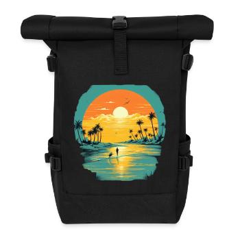 Strand - Rolltop Rucksack - Schwarz - Vorne