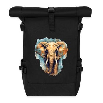 Elephant - Roll Top Backpack - black - Front