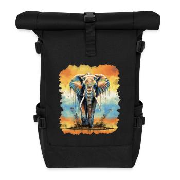 Elephant - Roll Top Backpack - black - Front