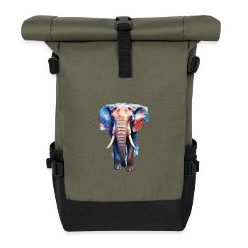 Elefant - Rolltop Rucksack - Olive/Schwarz - Vorne