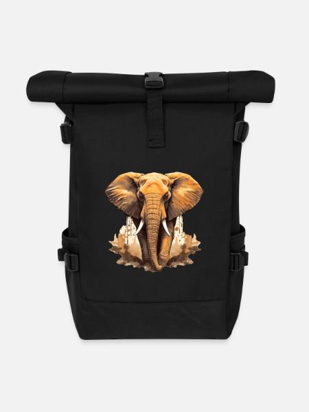 Elefant - Rolltop Rucksack - Schwarz
