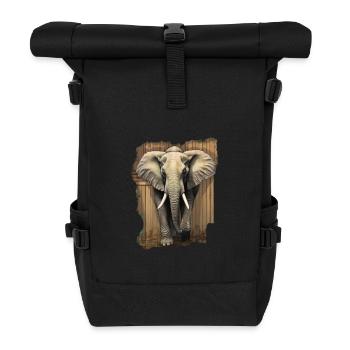 Elephant - Roll Top Backpack - black - Front