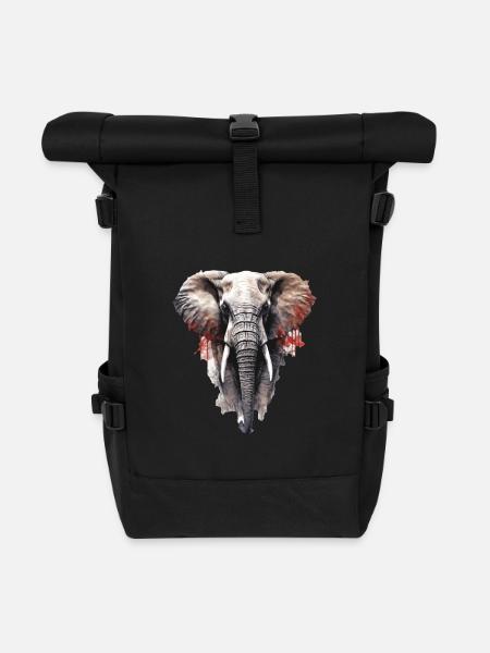 Elefant - Rolltop Rucksack - Schwarz