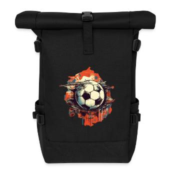 Ballon de football - Sac à dos roll top - noir - Devant