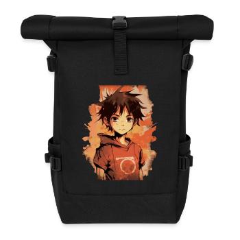 Anime Boy - Rolltop Rucksack - Schwarz - Vorne