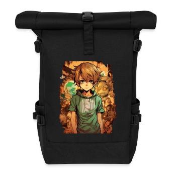 Anime Boy - Rolltop Rucksack - Schwarz - Vorne