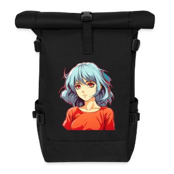 Anime Girl - Roll Top Backpack - black - Front