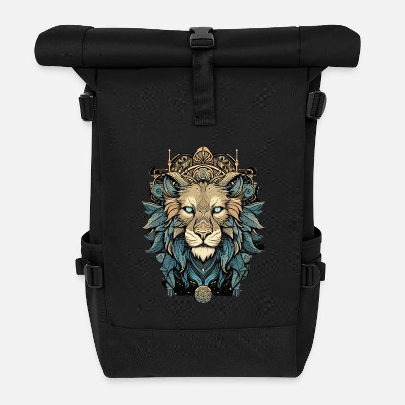 Löwe - Rolltop Rucksack - Schwarz