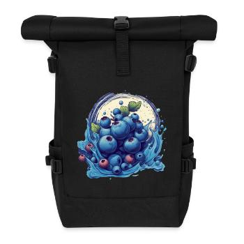 Blaubeere - Rolltop Rucksack - Schwarz - Vorne