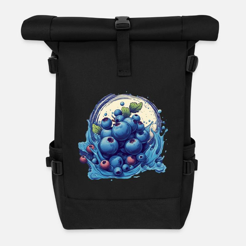 Myrtille - Sac à dos roll top - noir