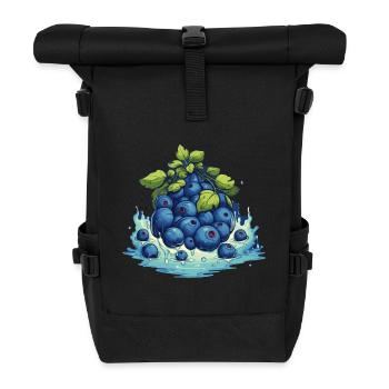 Blaubeere - Rolltop Rucksack - Schwarz - Vorne