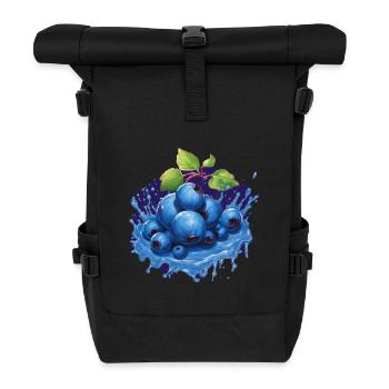 Blaubeere - Rolltop Rucksack - Schwarz - Vorne