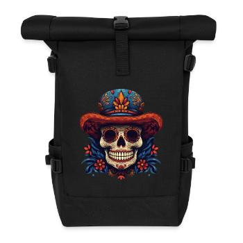 Cinco de Mayo Skull - Roll Top Backpack - black - Front