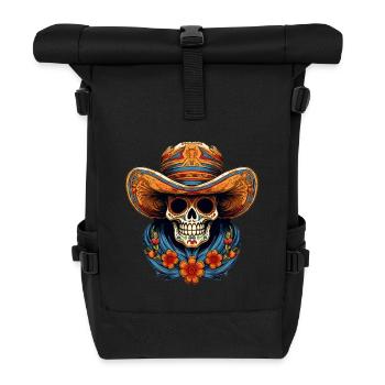 Cinco de Mayo Skull - Roll Top Backpack - black - Front