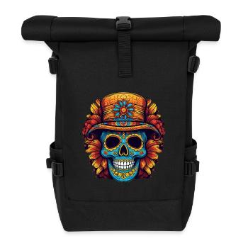 Cinco de Mayo Skull - Roll Top Backpack - black - Front