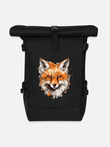 Fuchs - Rolltop Rucksack - Schwarz