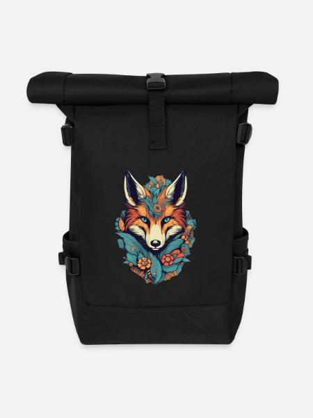 Fuchs - Rolltop Rucksack - Schwarz