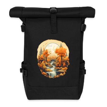 Autumnal landscape - Roll Top Backpack - black - Front