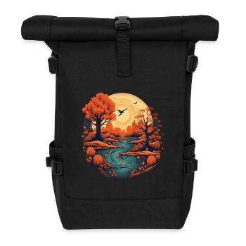 Autumnal landscape - Roll Top Backpack - black - Front