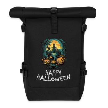 Halloween - Happy Halloween - Rolltop Rucksack - Schwarz - Vorne