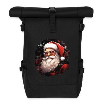 Père Noël - Sac à dos roll top - noir - Devant