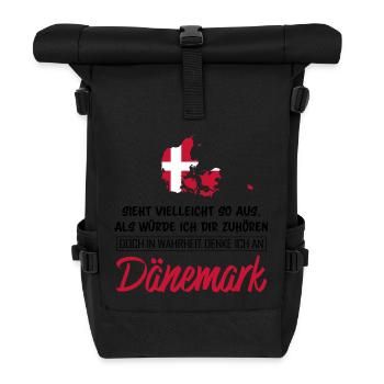 In Wahrheit denke ich an Dänemark - Rolltop Rucksack - Schwarz - Vorne