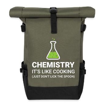 La chimie, c’est comme la cuisine - Sac à dos roll top - olive/noir - Devant