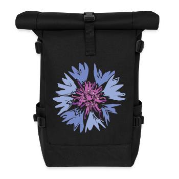 Meadow Flower Wildflowers Nature Meadow Flower Bed - Roll Top Backpack - black - Front