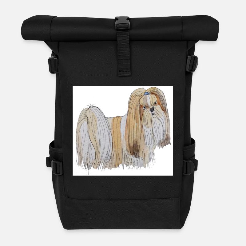 Bâtons de Lhassa Apso - Sac à dos roll top - noir