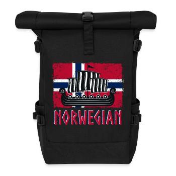 Norvège Norvégien Viking Vikings Fun Valhalla Odin - Sac à dos roll top - noir - Devant